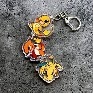 Брелок Чармандер - Чармелеон - Чарізард / Pokemon keychain-352 фото