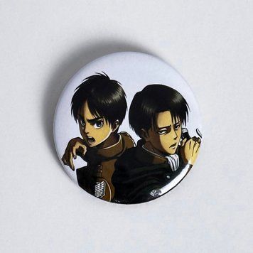 Значок Ерен і Леві / Attack on Titan badge-231 фото